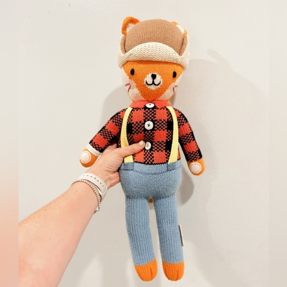 Cuddle Kind Fox Plush Toy Lumberjack Plaid Hat Suspenders‎ Stuffed Animal Kids